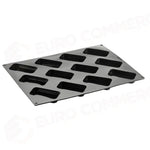 KIT PROGETTO MONO: STAMPO IN SILICONE PAVOFLEX 400 X 300 MM - 12 IMPRONTE OVALI 93 X 62 X H 15 MM VOL. 67 ML