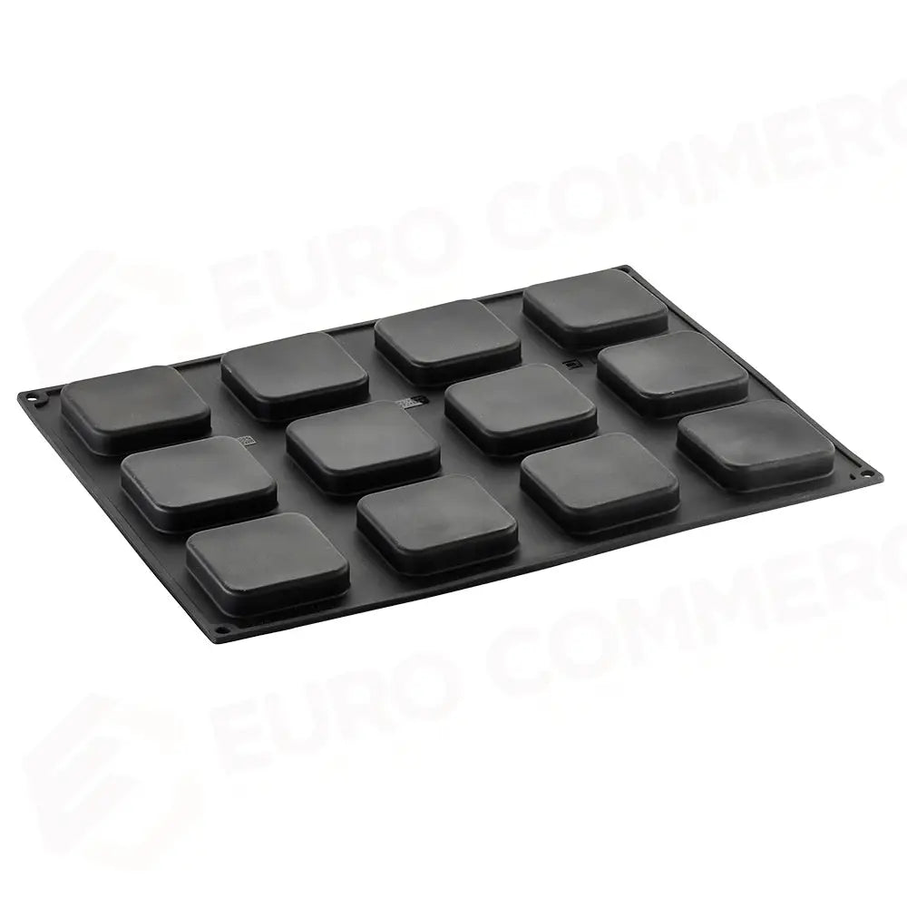 KIT PROGETTO MONO: STAMPO IN SILICONE PAVOFLEX 400 X 300 MM - 12 IMPRONTE QUADRATE 68 X 68 X H 15 MM VOL. 68 ML