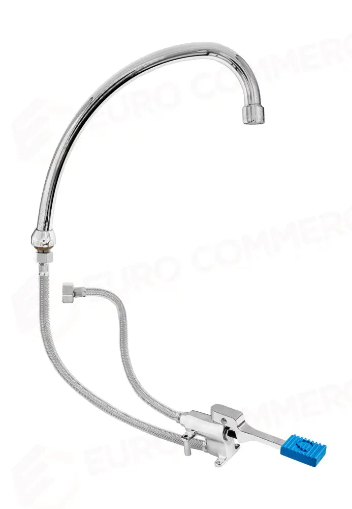 KIT RUBINETTO A PEDALE MONO ACQUA A PAVIMENTO CON BOCCA DI EROGAZIONE GIREVOLE ’U’ Ø18X250 - ERMES001KIT4 - MONOLITH
