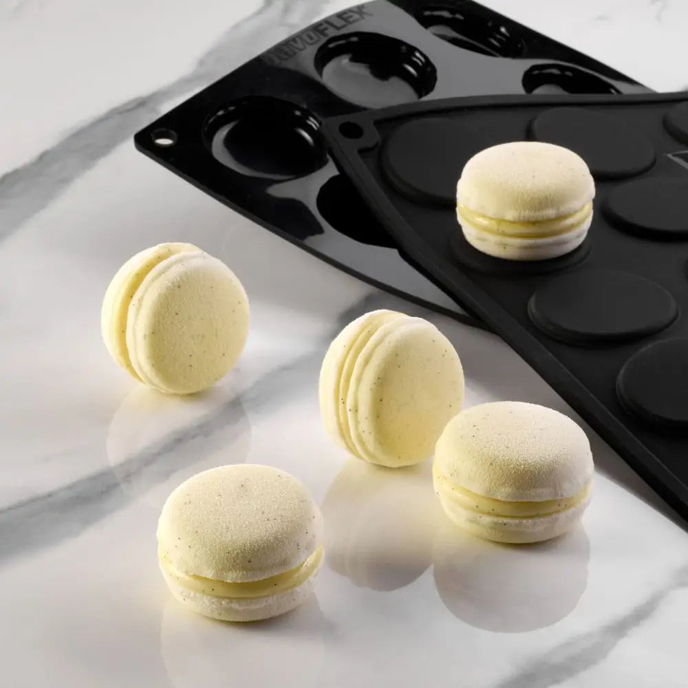 KIT STAMPI PAVOFLEX 300X175 MM PER MINIPORZIONI MACARON 18 + 18 IMPRONTE - Ø MM 40X25 H - VOL. ~ 30 ML - PX3227S