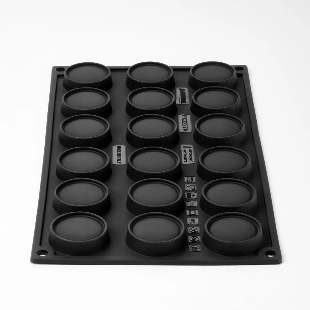 KIT STAMPI PAVOFLEX 300X175 MM PER MINIPORZIONI MACARON 18 + 18 IMPRONTE - Ø MM 40X25 H - VOL. ~ 30 ML - PX3227S