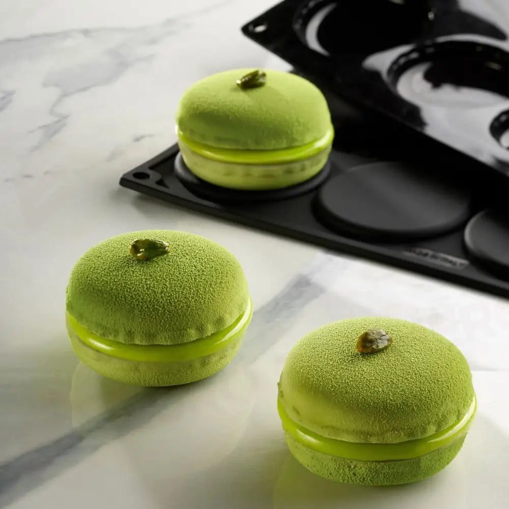 KIT STAMPI PAVOFLEX 300X175 MM PER MONOPORZIONI MACARON 8 + 8 IMPRONTE - Ø MM 70X35 H - VOL. ~ 110 ML - PX3228S