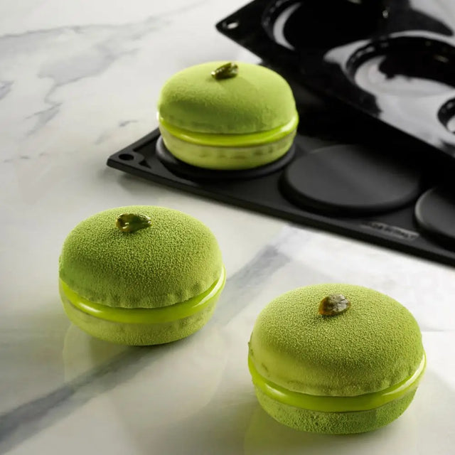 KIT STAMPI PAVOFLEX 300X175 MM PER MONOPORZIONI MACARON 8+8 IMPRONTE - Ø MM 70X35 H - VOL. ~ 110 ML - PX3228S - PAVONI ITALIA