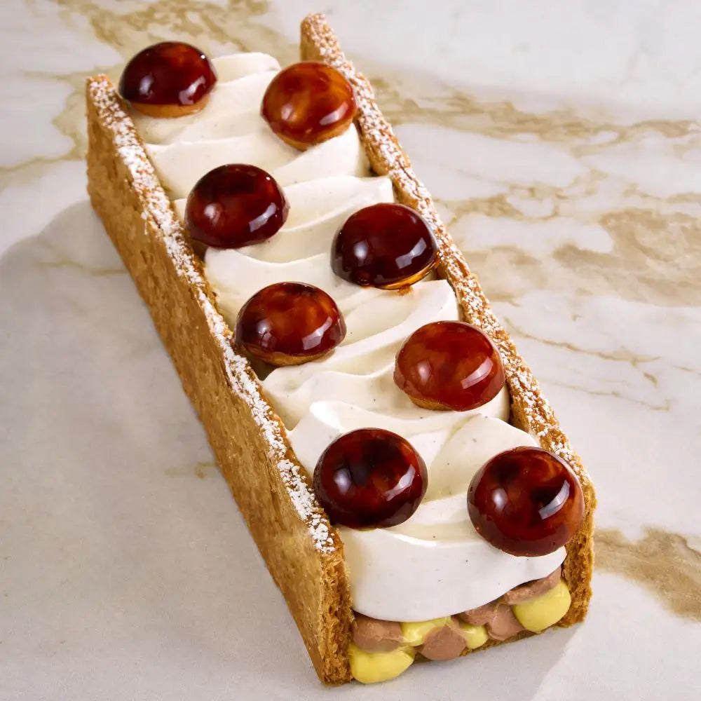 KIT STAMPI SFOGLIA TORTA FASCIA IN ALLUMINIO MM 250X76X69 H E TUBO INOX MM 250X60X60 H - KMF02 - PAVONI ITALIA
