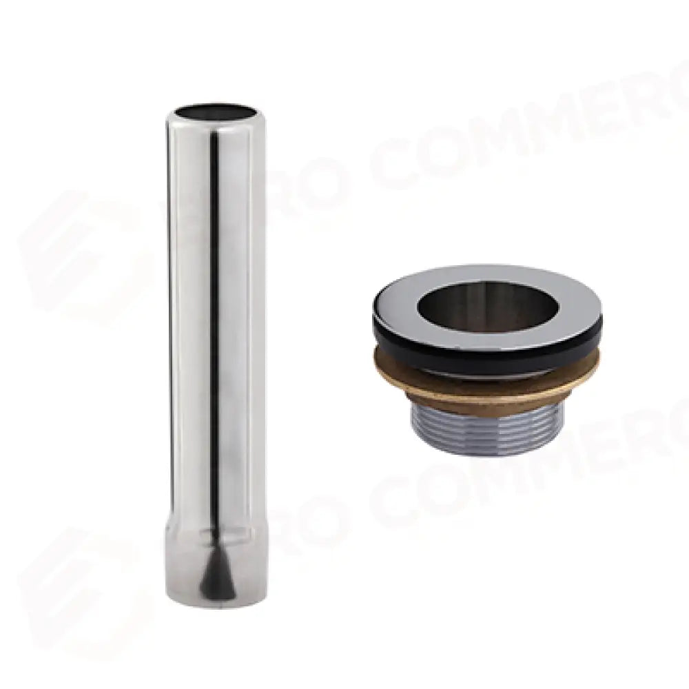 KIT TUBO TROPPO PIENO AISI 304 H 200 CON PILETTA 00505000005 DA 1’’ 1/2 CROMATA - 00508000001KIT - MONOLITH