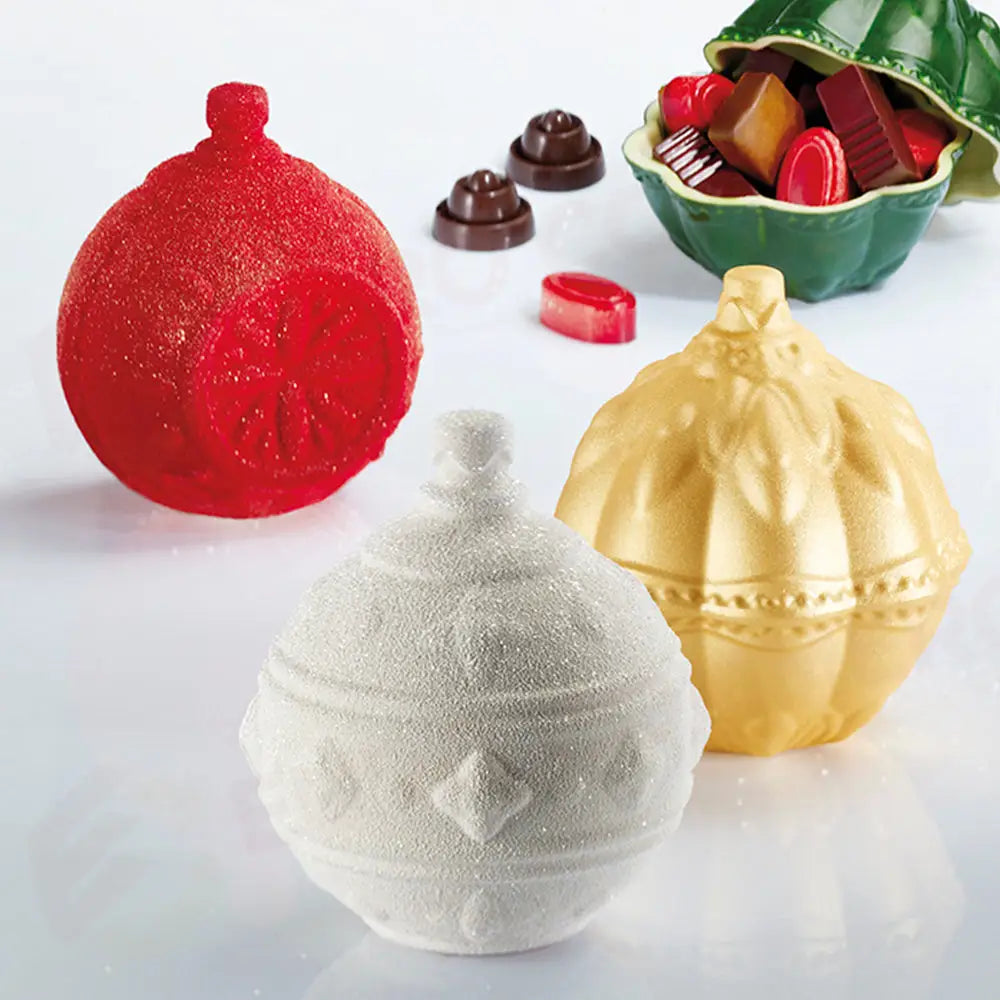 KIT XMAS BALLS 3 DIMENSIONI (A-B-C) A 100 X 75 X H 120 MMB Ø 105 X H 120 MMC Ø 100 X H 120 M - KT149 - PAVONI ITALIA