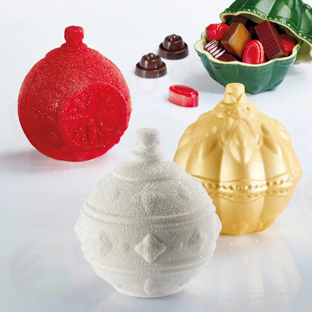 KIT XMAS BALLS 3 DIMENSIONI (A-B-C) A 100 X 75 X H 120 MMB Ø 105 X H 120 MMC Ø 100 X H 120 M - KT149 - PAVONI ITALIA