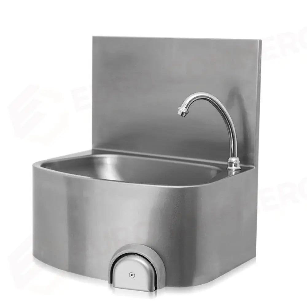 LAVAMANI SEMICIRCOLARE A PARETE COMANDO A GINOCCHIO - 9482-4836 - METALCARRELLI - CARRELLI