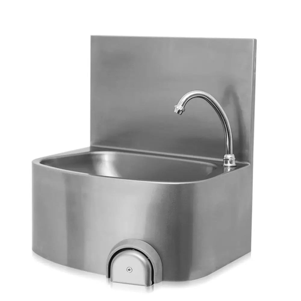LAVAMANI SEMICIRCOLARE A PARETE COMANDO A GINOCCHIO - 9482-4836 - METALCARRELLI - CARRELLI