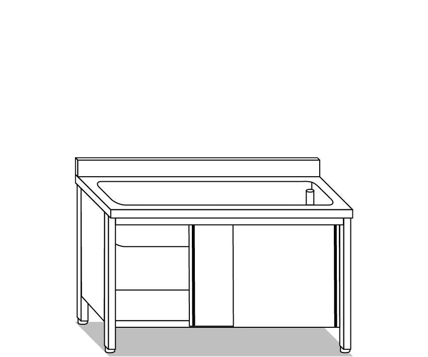 LAVAPENTOLE EUR LAVAPENTOLE E LAVAMANI INOX PER LA CUCINA PROFESSIONALE - V01620 V01720 - MITTEL - LAVAPENTOLE