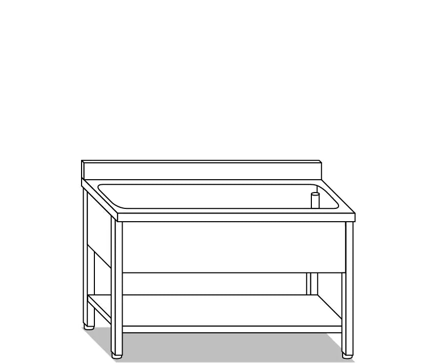 LAVAPENTOLE EUR LAVAPENTOLE E LAVAMANI INOX PER LA CUCINA PROFESSIONALE - VG1276 VG1277 - MITTEL - LAVAPENTOLE