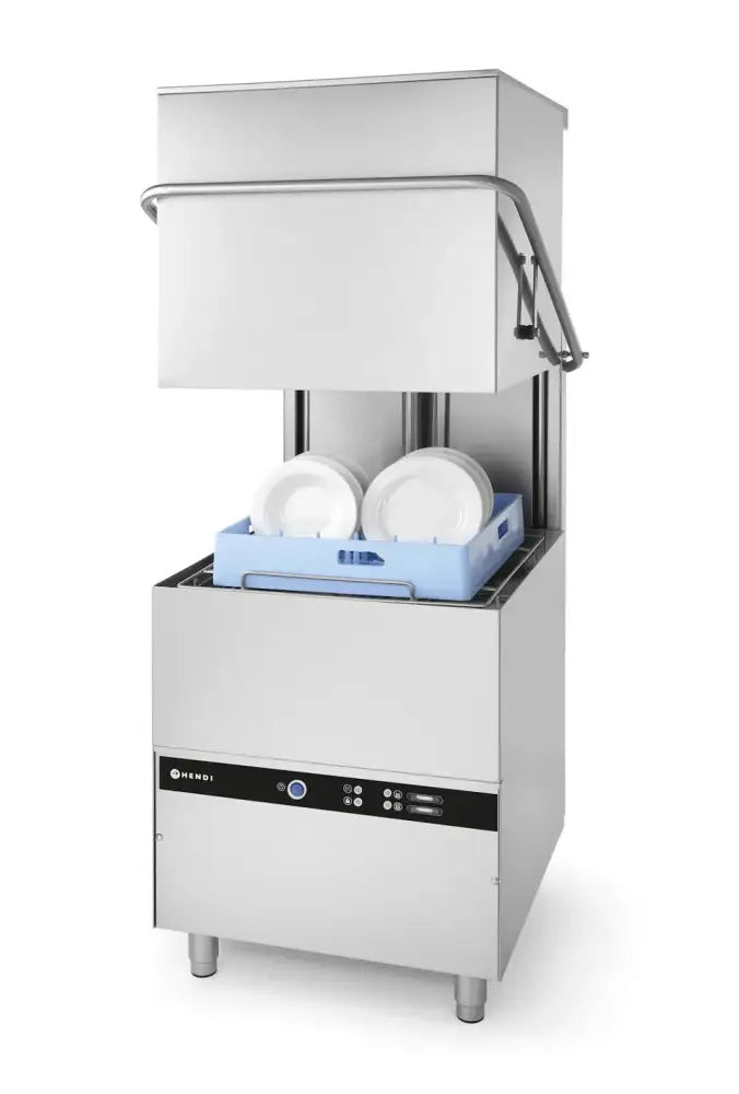 LAVASTOVIGLIE A CAPOTE 50X50 - CONTROLLO ELETTROMECCANICO CON POMPA DETERGENTE 400V/8600W - HENDI