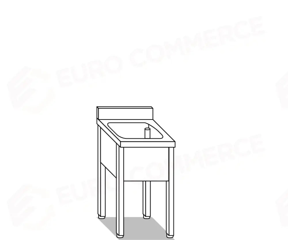 LAVATOI EUR BASI IN ACCIAIO INOX AISI 441 PIANO E TOP LAVELLO IN ACCIAIO INOX AISI 304 - VG1106 VG1107 - MITTEL