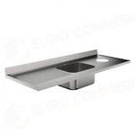 LAVATOIO 1800 X 700 MM FR-718/111I (FORO SBARAZZO + 1 VASCA + SGOCCIOLATOIO SX) - 5899718 - SAMMIC