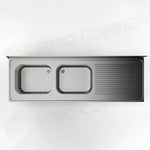 LAVATOIO 2 VASCHE + SGOCCIOLATOIO DX 1800 X 600 MM FRLV-618/21D - 5896181 - SAMMIC