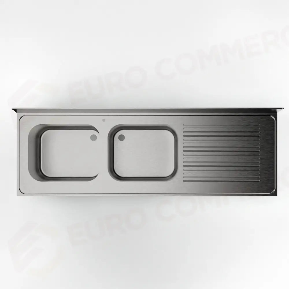 LAVATOIO 2 VASCHE + SGOCCIOLATOIO DX 1800 X 600 MM FRLV-618/21D - 5896181 - SAMMIC