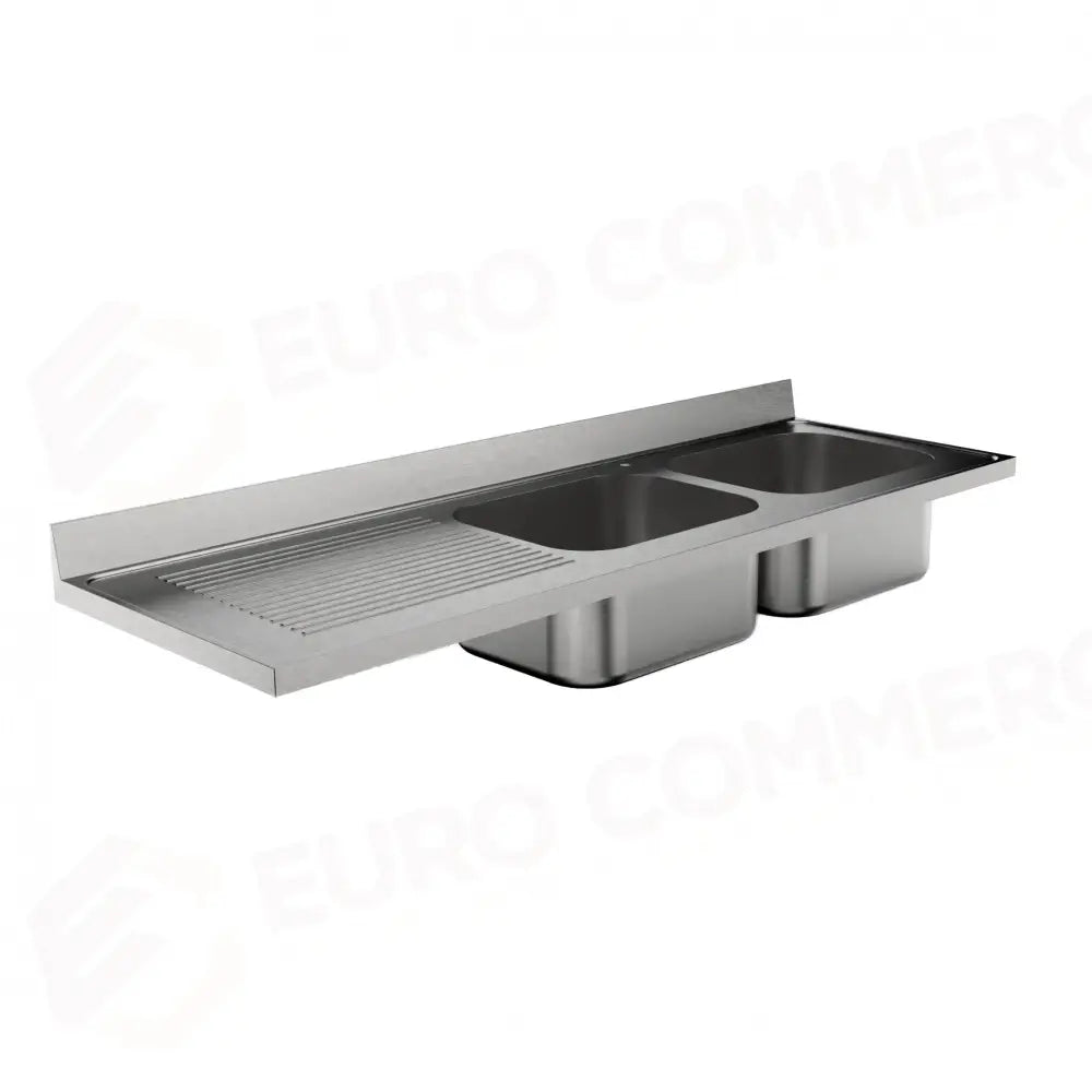 LAVATOIO 2 VASCHE + SGOCCIOLATOIO SX 1800 X 600 MM FRLV-618/21S - 5896182 - SAMMIC