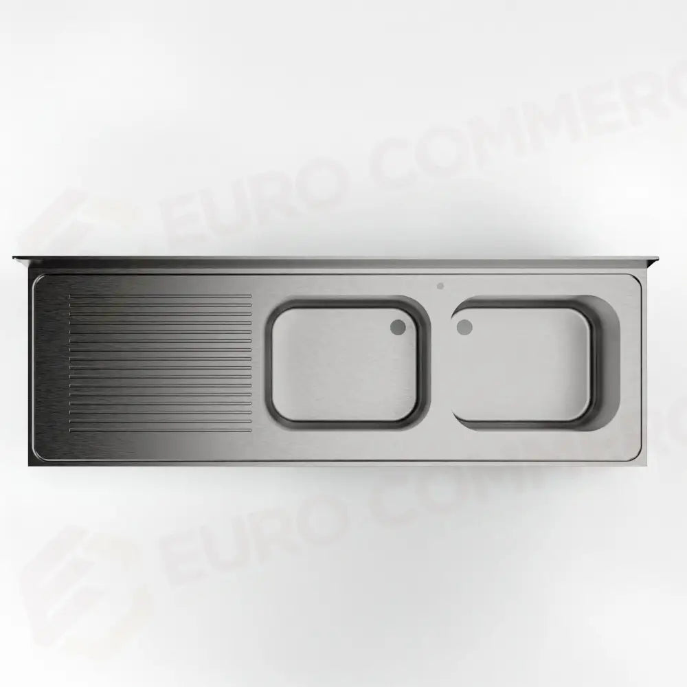 LAVATOIO 2 VASCHE + SGOCCIOLATOIO SX 1800 X 600 MM FRLV-618/21S - 5896182 - SAMMIC