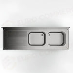 LAVATOIO 2 VASCHE + SGOCCIOLATOIO SX 1800 X 600 MM FRLV-618/21S - 5896182 - SAMMIC