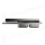 LAVATOIO 2 VASCHE + SGOCCIOLATOIO SX 1800 X 600 MM FRLV-618/21S - 5896182 - SAMMIC