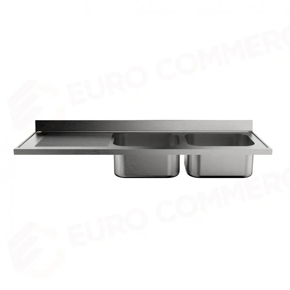 LAVATOIO 2 VASCHE + SGOCCIOLATOIO SX 1800 X 600 MM FRLV-618/21S - 5896182 - SAMMIC