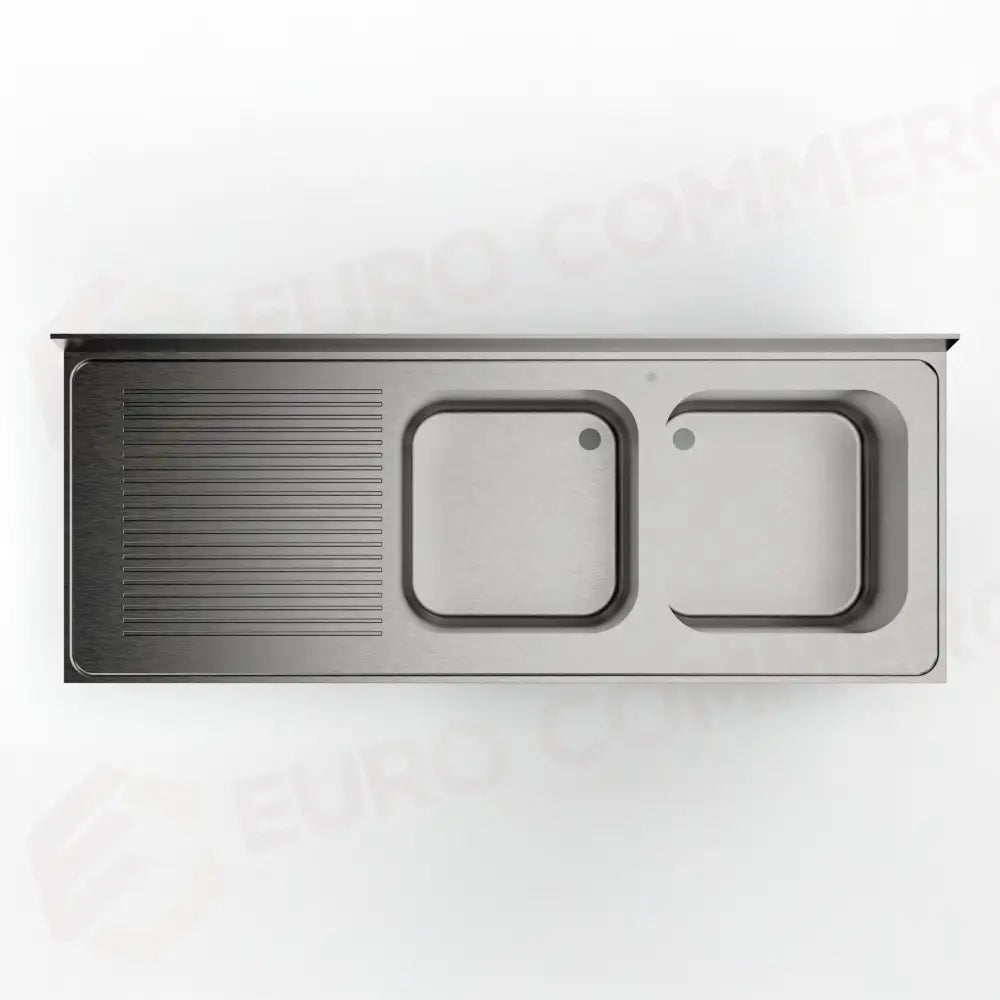 LAVATOIO 2 VASCHE + SGOCCIOLATOIO SX 1800 X 700 MM FRLV-718/21S - 5897182 - SAMMIC