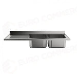 LAVATOIO 2 VASCHE + SGOCCIOLATOIO SX 1800 X 700 MM FRLV-718/21S - 5897182 - SAMMIC