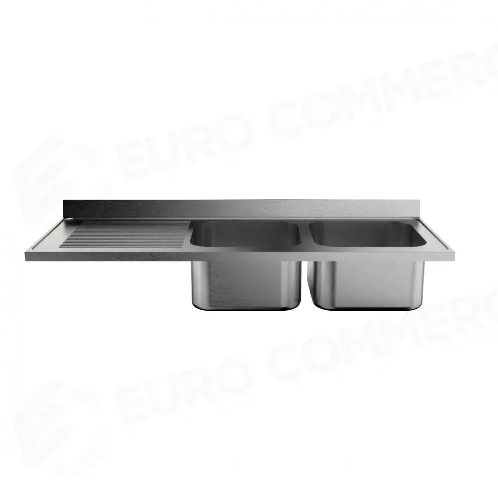 LAVATOIO 2 VASCHE + SGOCCIOLATOIO SX 1800 X 700 MM FRLV-718/21S - 5897182 - SAMMIC