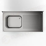 LAVATOIO (SENZA GAMBE) 1200 X 600 MM FRLV-612/11D (1 VASCA + SGOCCIOLATOIO DX) - 5896121 - SAMMIC