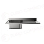LAVATOIO (SENZA GAMBE) 1200 X 600 MM FRLV-612/11D (1 VASCA + SGOCCIOLATOIO DX) - 5896121 - SAMMIC