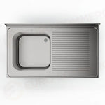 LAVATOIO (SENZA GAMBE) 1200 X 700 MM FRLV-712/11D (1 VASCA + SGOCCIOLATOIO DX) - 5897121 - SAMMIC