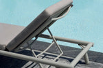 LETTINO TAORMINA IN ALLUMINIO - TEXTILENE SABBIA - CUSCINO BEIGE - CRETA