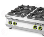 LINEA CUCINA A 4 FUOCHI PER GAS - PIANO DEL TAVOLO HENDI KITCHEN LINE 19KW 800X700X(H)3 - 227381