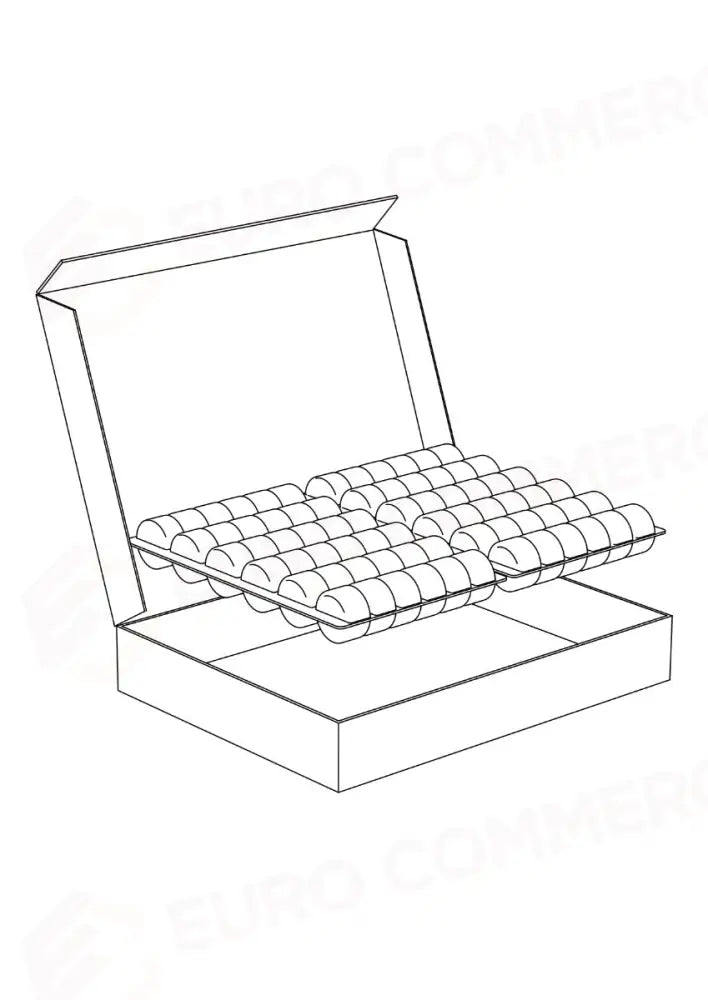MACARON DISPLAY - SCATOLA IN CARTONE DIM MM 385X295X60 H PUÒ CONTENERE 2 COPPIE MC36 - 20 PZ PER CONFEZIONE - SMC72