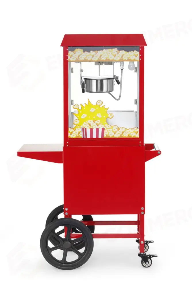 MACCHINA PER POPCORN CON CARRELLO HENDI ROSSO 220-240V/1155W 940X510X(H)1553MM - 282830