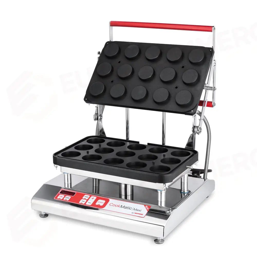 MACCHINA PER TARTELLETTE CON PIASTRE DI DIMENSIONI MAGGIORATE - DIM. 580X530X420 MM - COOKMATICMAXI - PAVONI ITALIA