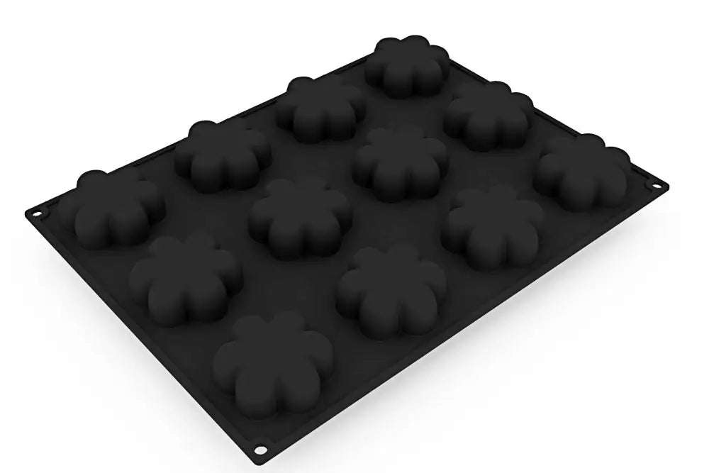 MARGHERITA - KIT STAMPO IN SILICONE 400X300 MM (12 IMPRONTE MM 75X68X26 H VOL. ~ 85 ML) + STAMPO IN SILICONE 300X175 MM