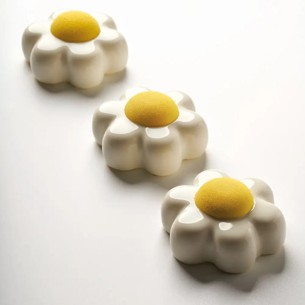 MARGHERITA - KIT STAMPO IN SILICONE 400X300 MM (12 IMPRONTE MM 75X68X26 H VOL. ~ 85 ML) + STAMPO IN SILICONE 300X175 MM