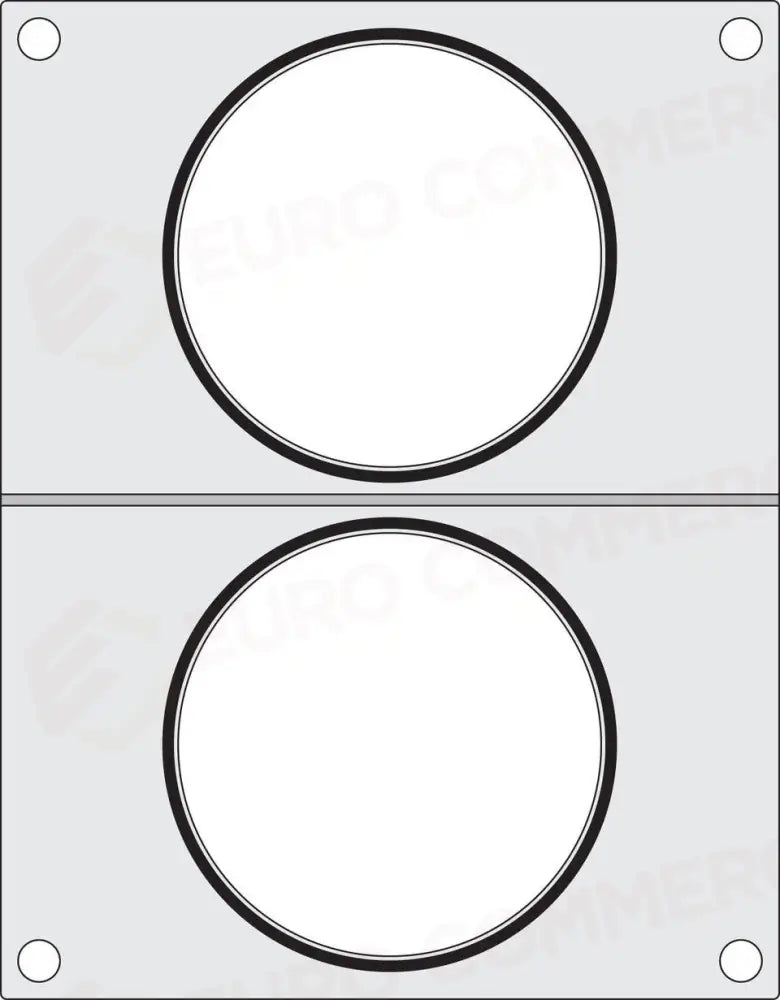 MATRICE SIGILLANTE PER VASCHETTE 2X RECIPIENTI TONDI Ø115 MM - HENDI