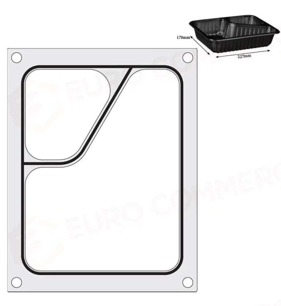 MATRICE SIGILLANTE PER VASCHETTE HENDI 2 RECIPIENTI (1X 178X113 MM 1X Ø115 MM) - 805657