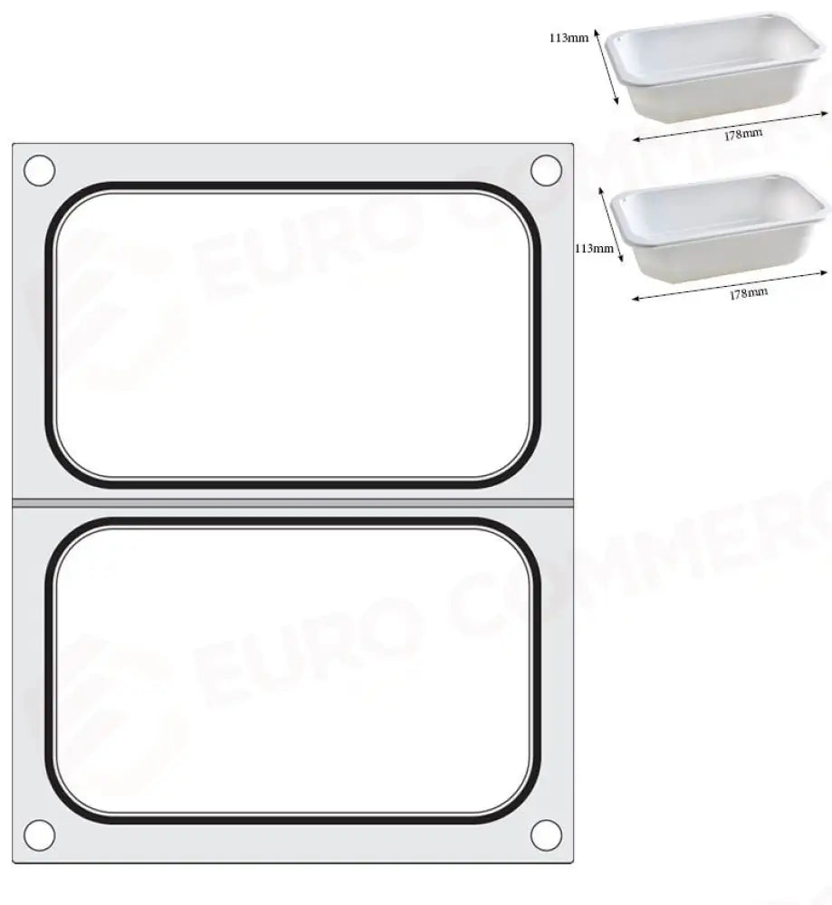 MATRICE SIGILLANTE PER VASCHETTE HENDI 2X RECIPIENTI TONDI Ø115 MM - 805633