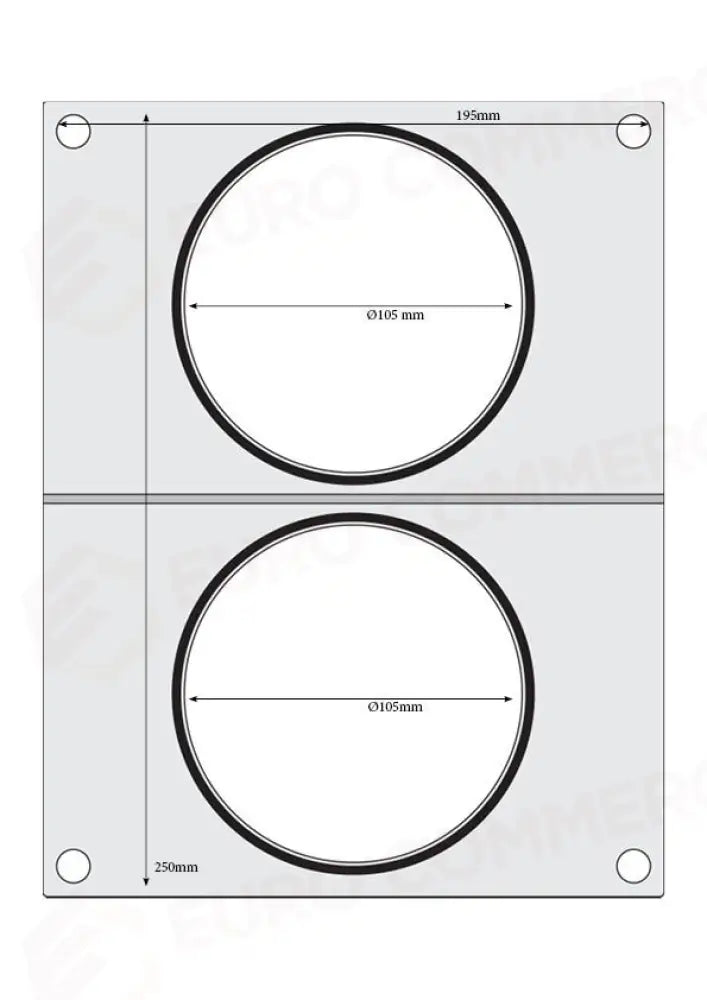 MATRICE SIGILLANTE PER VASCHETTE HENDI 2X RECIPIENTI TONDI Ø115 MM - 805633