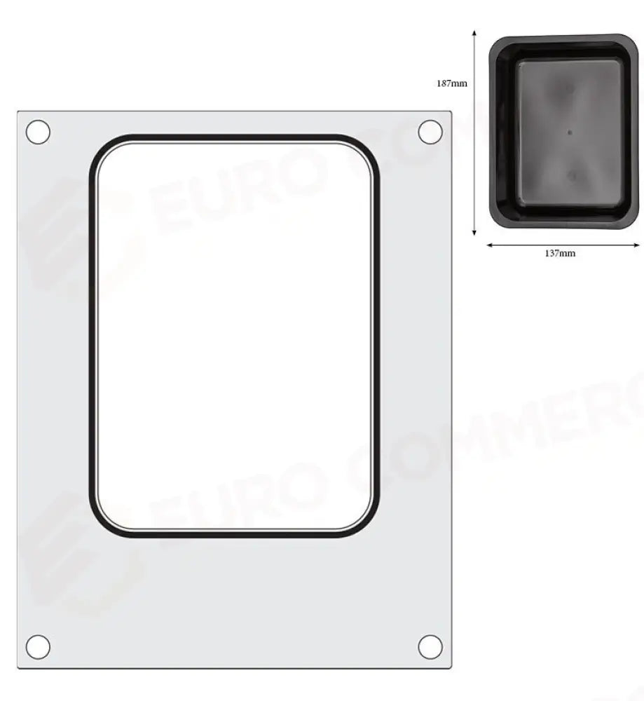 MATRICE SIGILLANTE PER VASCHETTE HENDI 2X RECIPIENTI TONDI Ø115 MM - 805633