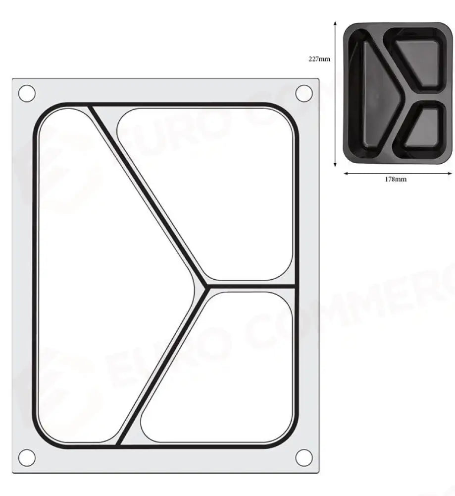 MATRICE SIGILLANTE PER VASCHETTE HENDI RECIPIENTE 227X178 MM - 805572