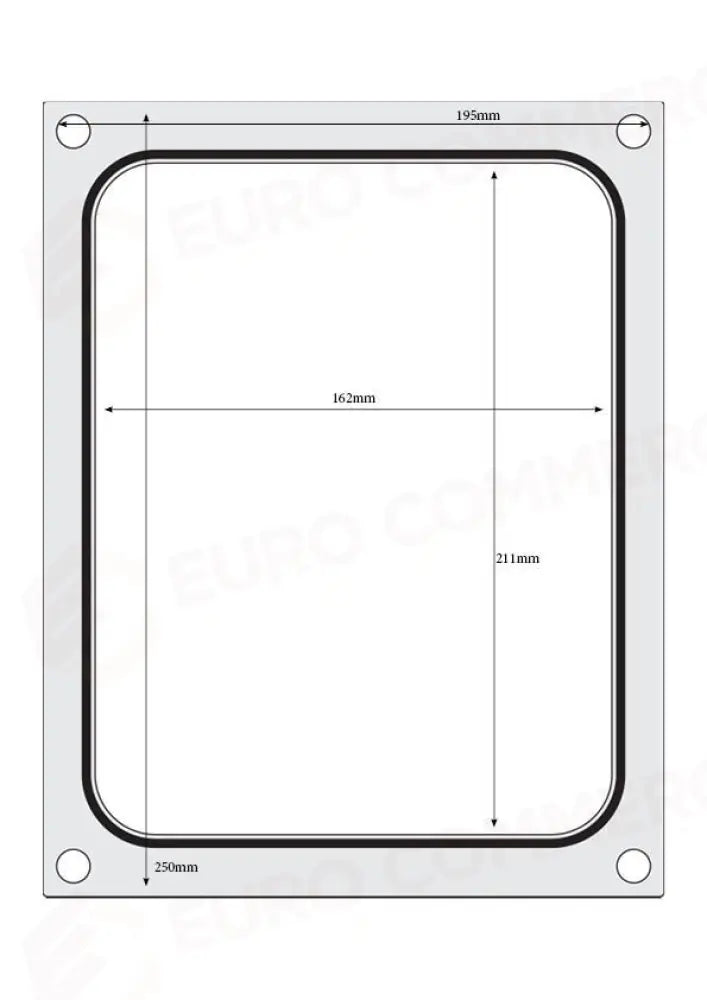 MATRICE SIGILLANTE PER VASCHETTE HENDI RECIPIENTE A TRE COMPARTIMENTI 227X178 MM - 805626