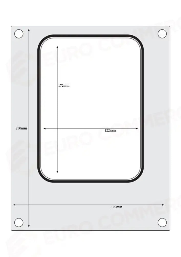 MATRICE SIGILLANTE PER VASCHETTE HENDI RECIPIENTE COLT A DUE COMPARTIMENTI 227X178 MM - 805640