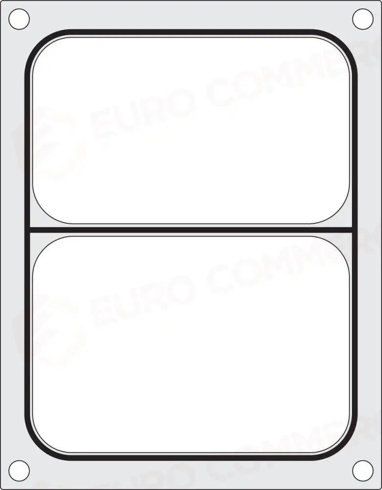MATRICE SIGILLANTE PER VASCHETTE RECIPIENTE A DUE COMPARTIMENTI 227X178 MM - HENDI