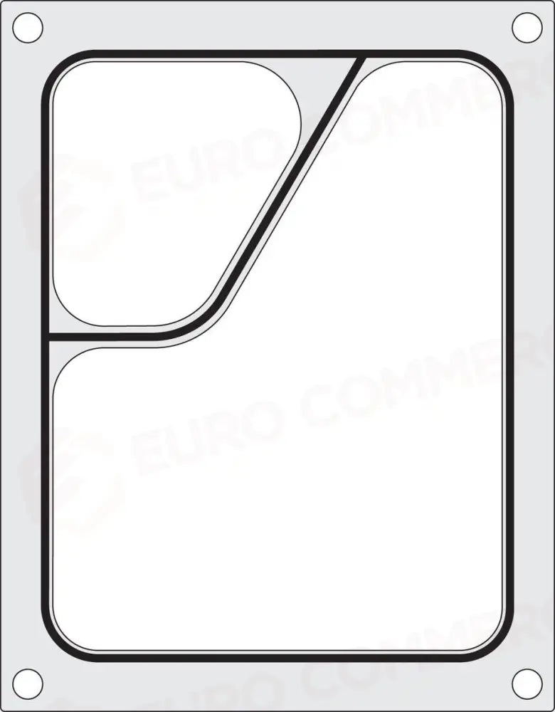 MATRICE SIGILLANTE PER VASCHETTE RECIPIENTE COLT A DUE COMPARTIMENTI 227X178 MM - HENDI