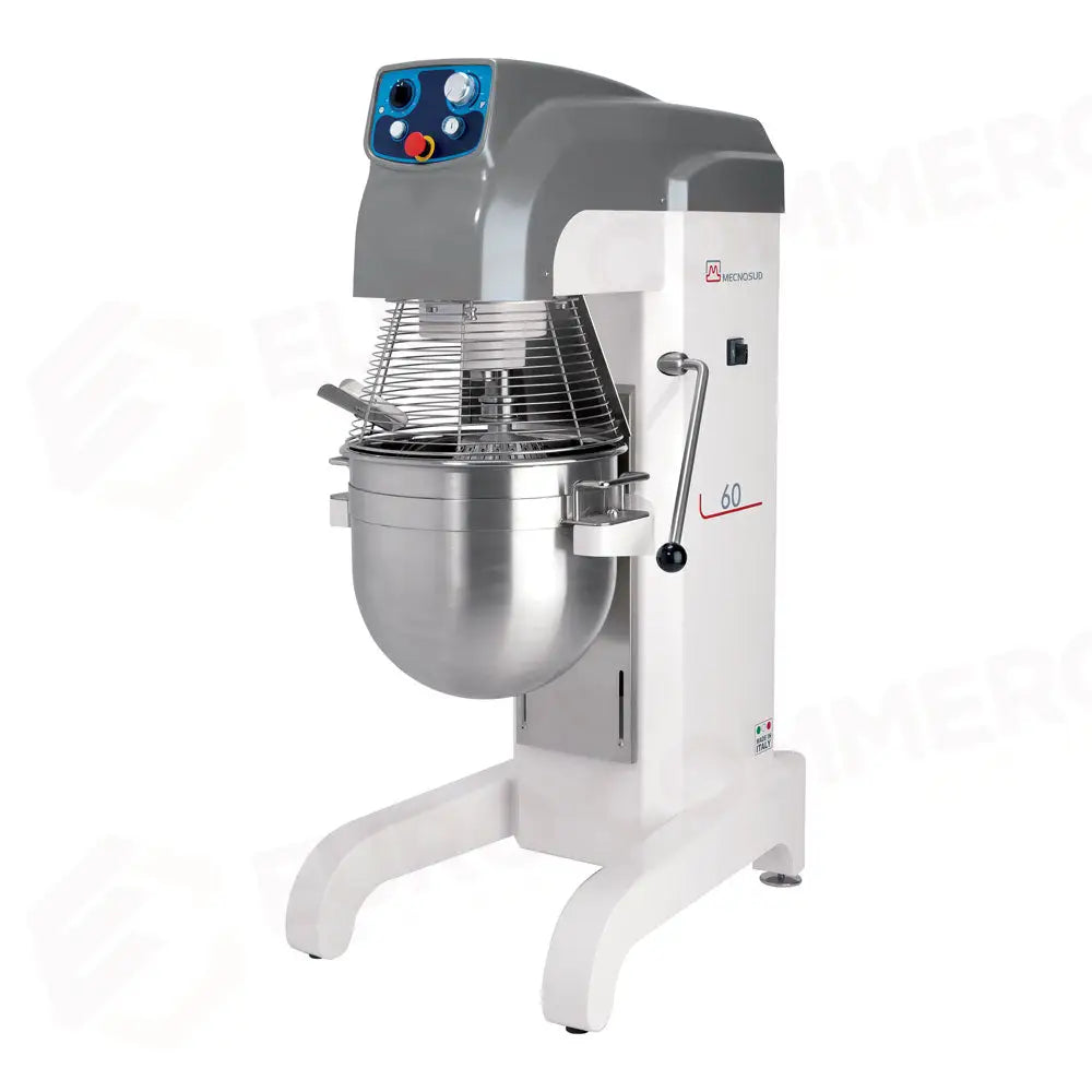 MESCOLATRICE PLANETARIA LT.60 3 VEL. SOLLEVAMENTO VASCA ELETTRICO V.400/50/3 - KG - MX60TV - MECNOSUD