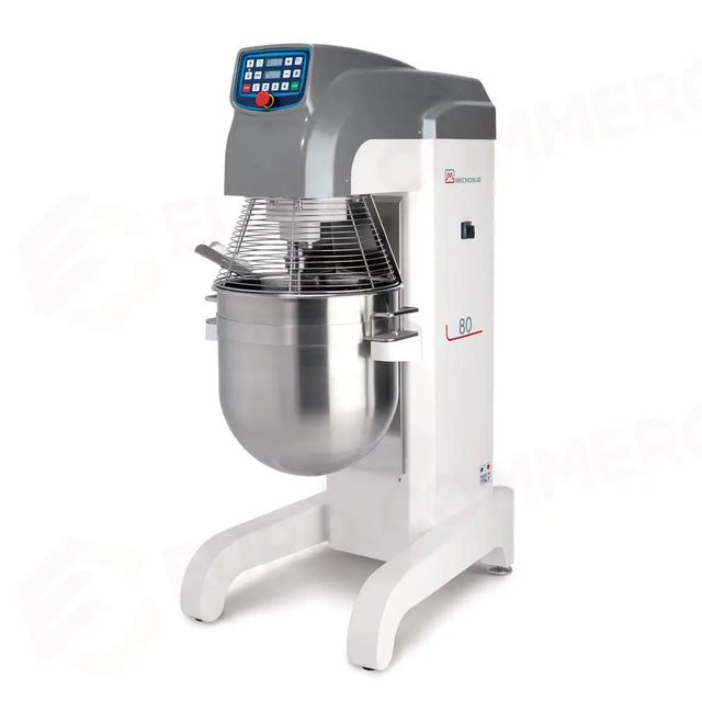 MESCOLATRICE PLANETARIA LT.80 CON INVERTER DIGITALE E SOLLEVAMENTO VASCA ELETTRICO V.400/50/3 - KG - MX80EV - MECNOSUD